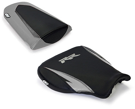 LuiMoto Tribal Blade Seat Cover 07-12 Honda CBR600RR - Cf Black/Sp Silver