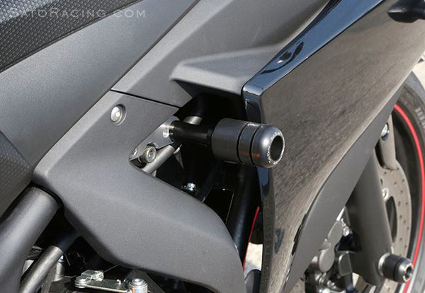 Sato Racing Type 2 No-Cut Frame Sliders for 2015+ Yamaha R3 [Y-R3FS2-BK]