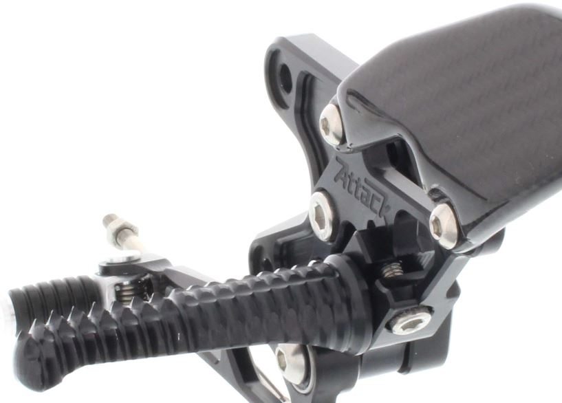 Attack Performance Adjustable Rearsets for 2015-2016 Yamaha R3 | Black