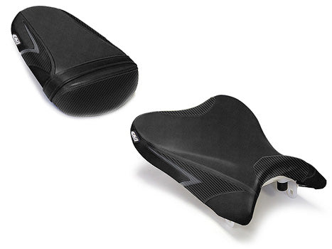 LuiMoto Team Suzuki Seat Cover 08-10 Suzuki GSXR 600/750 - CF Black/CF Black