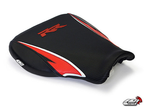 LuiMoto Tribal Blade Seat Cover 07-12 Honda CBR600RR - Black/Red/Cf White