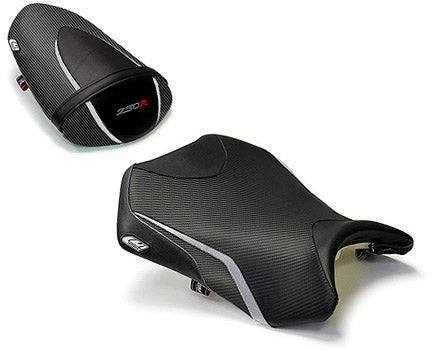 LuiMoto Team Kawasaki Seat Cover 2008-12 Kawasaki NInja 250R - Black/Silver