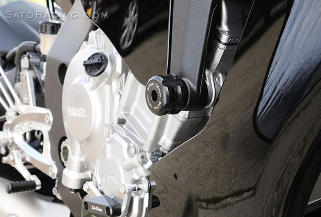 Sato Racing Race Version Frame Sliders for 2015-2016 Yamaha R1/R1M | Y-R115FSS-BK