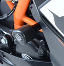 R&G Racing No-Cut Frame Sliders for 2014-2015 KTM RC 125/200/390 | CP0377BL