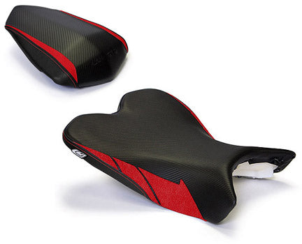 LuiMoto Team Yamaha Seat Cover 2009-2014 Yamaha YZF R1 - CF Black/SP RedRed
