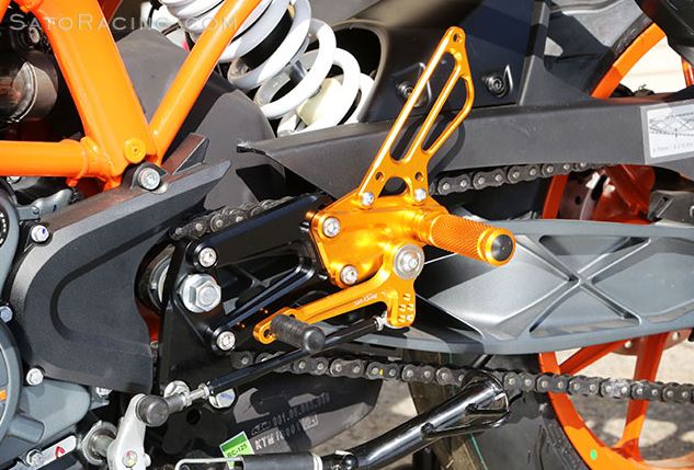 Sato Racing Adjustable Rearsets for 2014-2015 KTM RC 125/390