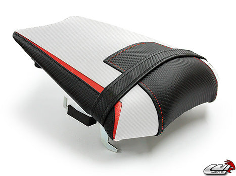 LuiMoto Team Yamaha Seat Cover 2010-2014 Yamaha FZ8 / Fazer 8 - Cf Black/Cf Pearl/Red