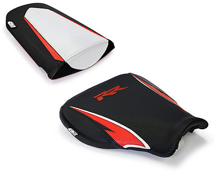 LuiMoto Tribal Blade Seat Cover 07-12 Honda CBR600RR - Black/Red/Cf White