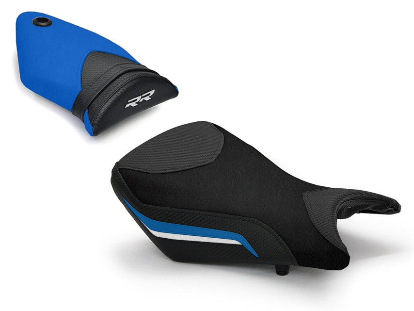 LuiMoto Technik Edition Seat Cover 2012-2014 BMW S1000RR - Cf Black/Black/Blue