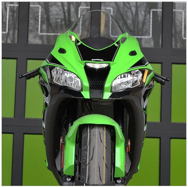 New Rage Cycles LED Front Turn Signals w.Block Off Plates '16-'20 Kawasaki Ninja ZX10R