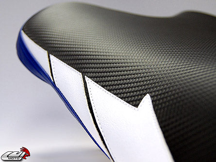 LuiMoto Team Yamaha Seat Cover 2008-2015 Yamaha YZF R6 - Cf Black/White/Blue