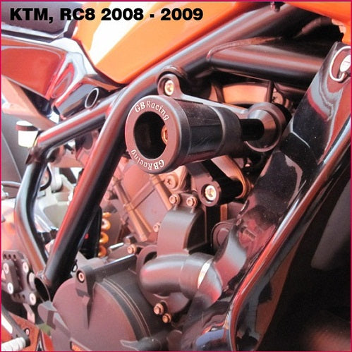 GB Racing Frame Slider Kit 08-11 KTM RC8, 08-10/11-16 RC8-R