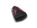 LuiMoto Flame Edition Seat Cover 06-07 Yamaha YZF-R6 - Cf Black/Cf Red