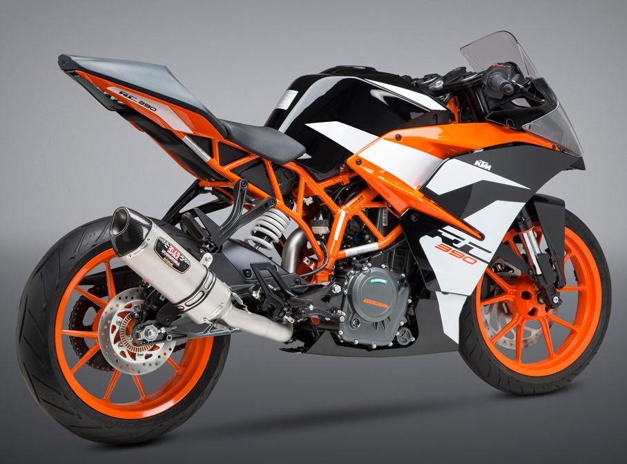 Yoshimura Race R-77 3QTR SS-SS-CF Slip-On Exhaust '17-'19KTM 390 Duke/RC 390